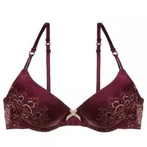 NWOT Silk Contour Plunge Bra, Golden Talisman, Elle MacPherson Intimates | 32C